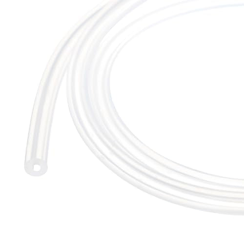 1m(3.3ft) 2mm(0.08") ID x 6.4mm(1/4") OD Silicone Tubing Clear Industrial Plastic Tubing Pure Silicone Hoses for Pump Siphoning Draining Irrigation Brewing - color: Clear, size: 0.08" x 1/4"