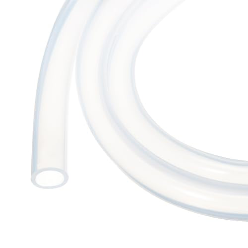 1m(3.3ft) 13mm(1/2") ID x 18mm(0.7") OD Silicone Tubing Clear Industrial Plastic Tubing Pure Silicone Hoses for Pump Siphoning Draining Irrigation Brewing - color: Clear, size: 1/2" x 0.7"