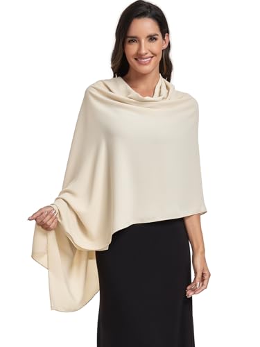Chiffon Shawl and Wraps for Women Warm Scarves Wedding Evening Bridal Scarfs Pashmina Shawls - color: Gremay