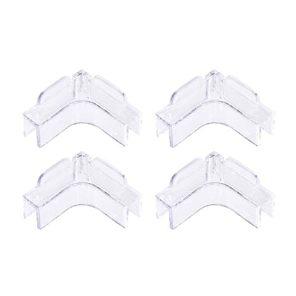 Hipanda Aquarium Hood Fish Tank Top Cover, Fit 8MM/0.3inch Glass | Terrarium lid Plastic Grid with 4-Piece Set Corner Protectors. Prevents Jumping - size: Fit 8MM/0.3inch Glass Black