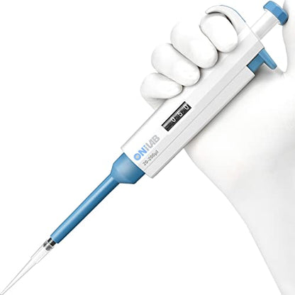 ONiLAB Lab Micropipette, Single Channel Adjustable Pipettor, 10-100ul | Manual Micropipette, High Precision Design, Accurate Liquid Transfer, Ergonomic Design - style: 10-100ul