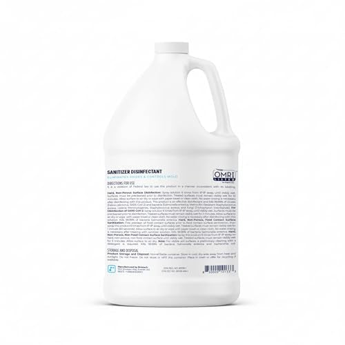 BRIOTECH Sanitizer Disinfectant Hypochlorous, Kill 99.99% of Viruses & Bacteria, Control Mold, Eliminate Odor, Gentle for Nursery & Play Rooms, Food Contact Surface Sanitizer, 1 Gallon Refill - size: 128 Fl Oz (Pack of 1)