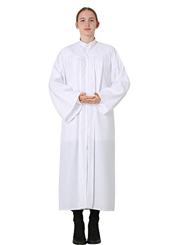 GraduatePro Baptism Choir Robe Adult Clergy Church Pastor Pulpit Robes Preachers Confirmation Robe Unisex Red/White - size: 57FF