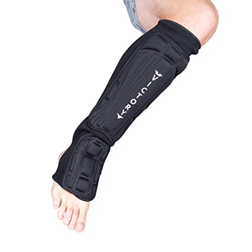 Kickboxing, Muay Thai MMA Martial Arts Shin Guards, Instep Guard Sparring Protective Leg Shin Foam Kick Pads for Kids and Adults - size: X-Small