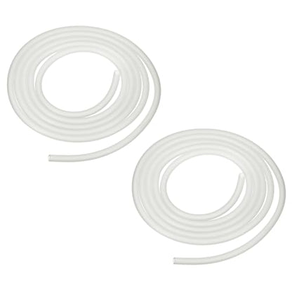 Aquarium Airline Tubing, 5/32"(4mm) ID x 1/4"(6mm) OD 4.9ft PVC Flexible Tube, (2Pcs, White), Intended for Fish Tank Air Pump/Aquarium/Garden/Terrarium Pond - color: White