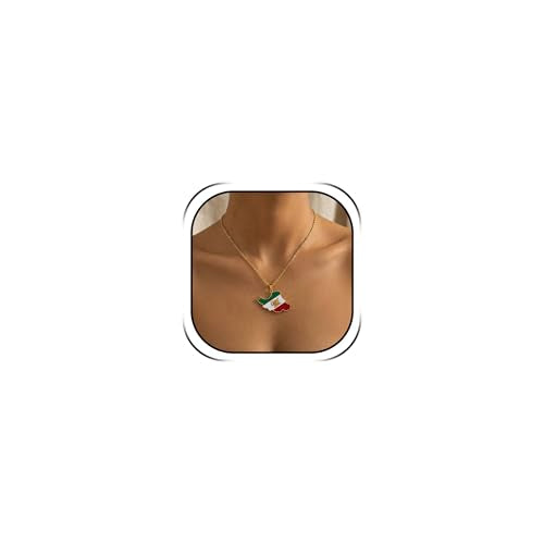 Iran Necklace Iran Map Charm Necklaces Dainty Gold Necklaces for Women Silver Jewelry Gifts for Women - color: A5:Iran Map Necklace