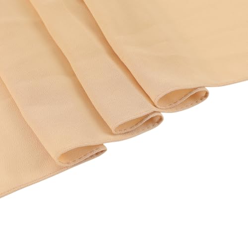 Yeieeo Chiffon Head Wraps for Women - Solid Color Fashion Bubble Chiffon Scarf Hijab - color: Bare