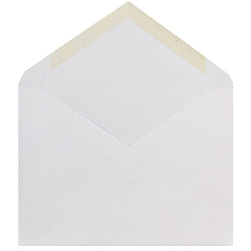 JAM PAPER A6 Invitation Envelopes with V-Flap - 4 3/4 x 6 1/2 - White - 50/Pack - color: White V-flap, size: A6