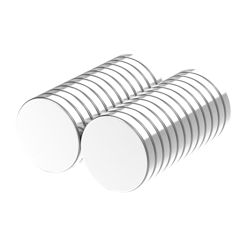 Super Strong Neodymium Disc Rare Earth Magnets- 3/4”D x 1/8”H - 24 Pack,Heavy Duty Round Refrigerator Magnets for Fridge, Crafts, Office, Whiteboard, Dry Erase Board, Cabinets,Strong Magnet - size: 3/4" D x 1/8" H