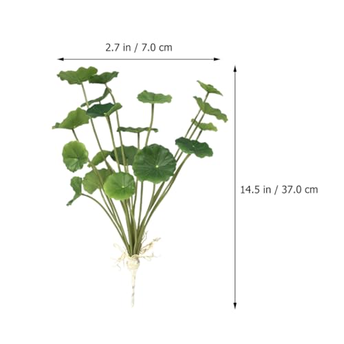 Artificial Lotus Leaves Home Decor 2pcs Simulated Plastic Lily Pads Decorative Greenery for Indoor Table and Aquarium Display