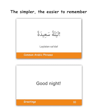 100 Essential Arabic Phrases Flash Cards for Adults - Learn Arabic Phrases for Beginners with Durable & Portable Flashcards- Arabic Flashcards Simple Phrases