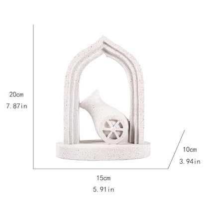 Antique-Style Heavyweight Arch Bookends Made of Durable Resin, These Non-Slip bookends are Perfect for Holding Large Books. an Ideal Gift for Birthdays, Christmas, or Thanksgiving. - color: Ramadan Bookshelf Statue