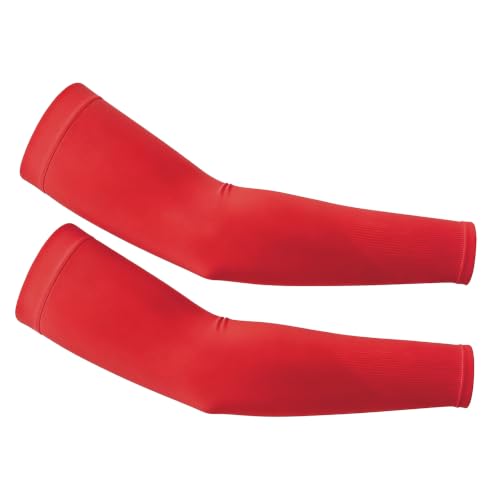 UV Sun Protection Cooling Compression Arm Sleeves for men women - color: Red