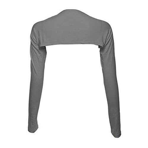 YEESAM Bolero Shrugs for Women Long Sleeve Arm Sleeves Hijab Accessories One Size - color: Gray