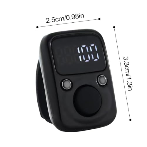 Hand Counter Clicker Portable Hand Finger Counting Clicker | Smart for Family Friends Home Young People Elderly Office Daily Wear - color: Black