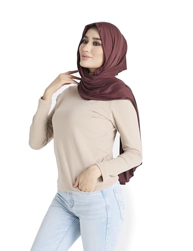 Premium Jersey Hijab Scarf for Women - Muslim Head Scarf - color: Expresso