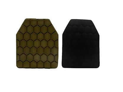 Tactical Airsoft Plates Non-Newtonian Paintball Vest Inner Liner Shock Plates Boxing Body Protector Back Thoracic Protection - color: Black