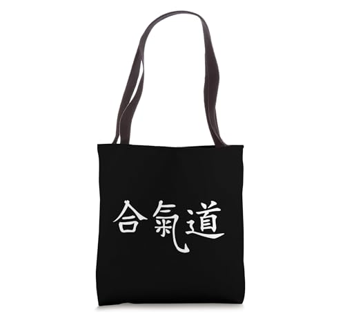 Martial Arts Aikido Kanji Writing Chinese Characters Tote Bag