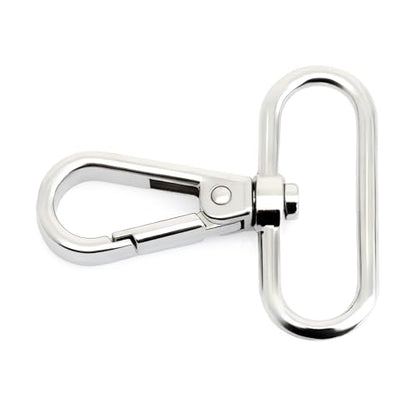 CRAFTMEMORE Snap Hook Swivel Push Gate Lobster Clasps Fashion Clips Purse Making FS10 Pack of 10 (Silver, 1-1/2 Inch) - color: Silver, size: 1-1/2 Inch