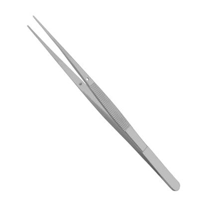 Fine Point - Micro Tweezers Forceps - Splinter Remover Pliers College Cotton Pliers Stainless Steel (Straight 6") - size: Straight 6"