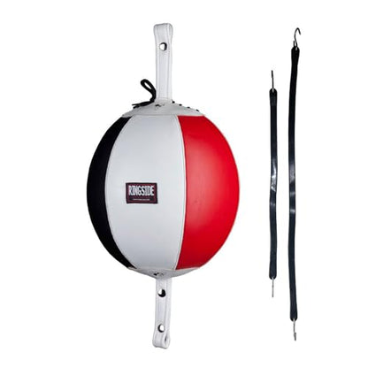 Ringside Leather Boxing Double End Bag - Speed & Reflex Punching Target with Bungee Cables for MMA, Muay Thai, and Striking Accuracy - size: 5"