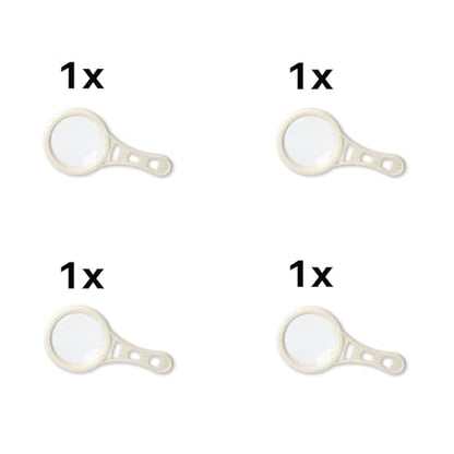 MagnetMag Wheat Magnifier, 3X Magnification with 6X Spot Lenses | Attaches to Metal Surfaces like Refrigerators - Organic 3x Handheld Magnifying Glass (DX-50EF)