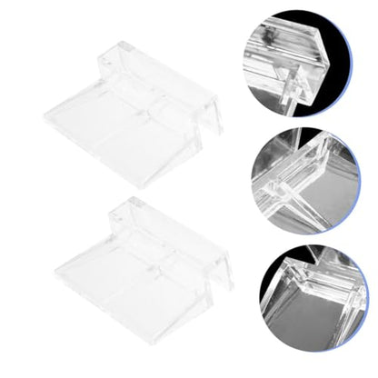 BESPORTBLE 12pcs Acrylic Aquarium Cover Clip Fish Tank Glass Lid Support Holder for Rimless Aquariums Easy Installation Design for Thickness