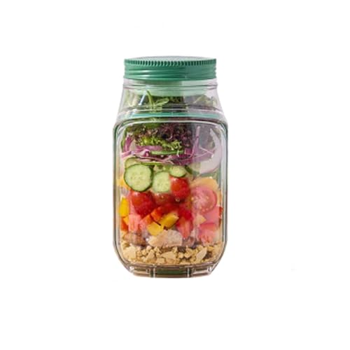 Original Salad Box,Salad Box Jar Side Opening,Portable Salad Container Snack Box with Lid, Suitable for Home, Outdoor, Travel and Party (1 piece)