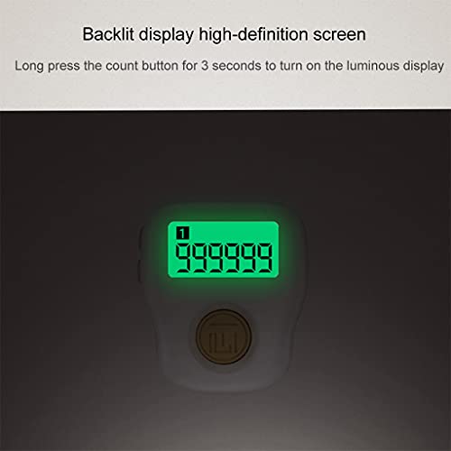 Finger Counter 6 Channels Digital Tasbih Tally Clicker with LED for Prayer Knitting Sports Gift Rechargeable