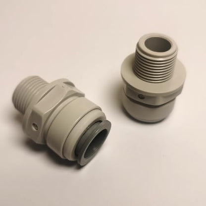 Acetal Copolymer Male 3/8" to 1/2" OD Tube Fitting,male adapter push to connect for RO water filter system,5pcs. - style: 1/2 o.d. to 3/8 male