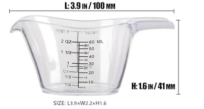 2 Oz Measuring Cup, 1/4 Cup Acrylic Measuring Cups, Clear