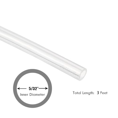 5/32" ID Silicon Tubing,Food Grade Silicon Tubing 5/32" ID x 1/4" OD 3 Feet High Temp Pure Silicone Hose Tube for Home Brewing Winemaking - size: 5/32" ID x 1/4" OD, style: 3 Feet