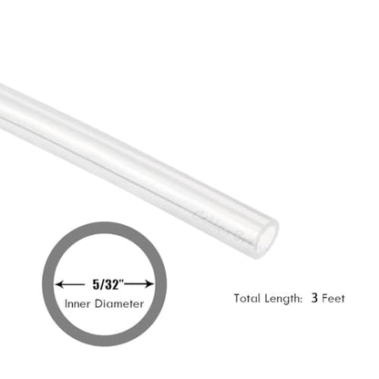 5/32" ID Silicon Tubing,Food Grade Silicon Tubing 5/32" ID x 1/4" OD 3 Feet High Temp Pure Silicone Hose Tube for Home Brewing Winemaking - size: 5/32" ID x 1/4" OD, style: 3 Feet