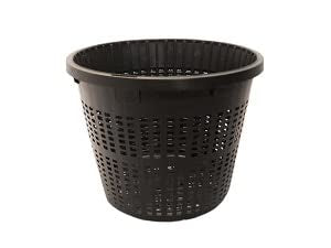 PondH2o 8" (20cm) Round Water Garden Pond Aquatic Plastic Slotted Mesh Plant or Flower Baskets | Value 6 Pack, Plastic Planting Pots for Ponds, Aquariums, Aquaponics, Hydroponics