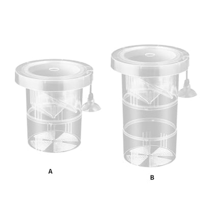 2PCS Floating Aquariums Breeding Box for Safe Fish Spawning and Fry Protections Reusable Nursery Divider - size: Short