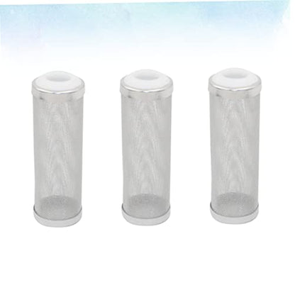 SUPVOX 3Pcs Stainless Steel Fish Tank Cover Inlet Net for Aquarium White Prevents Debris Protects Young Fish and Shrimp Freshwater Environments