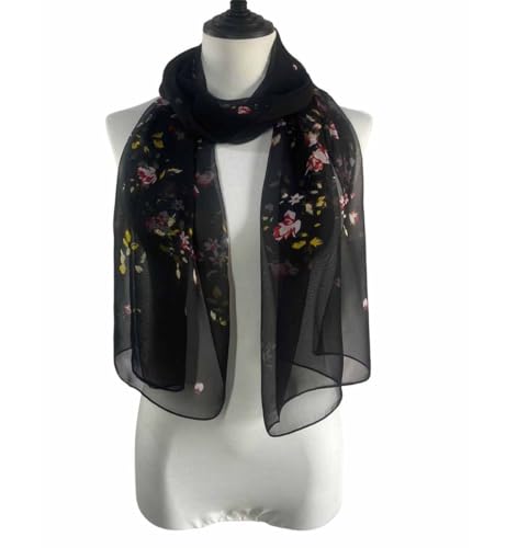 Acotavie Scarfs for Women Lightweight Fashion Scarves Print Floral Pattern Scarf Shawl Wraps - color: C04