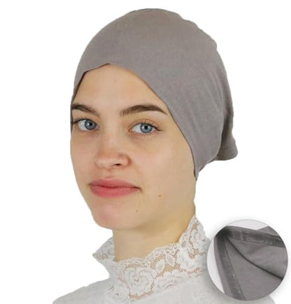 Modefa Islamic Women's Non-Slip Cotton Hijab Bonnet Cap Underscarf - color: Light Grey
