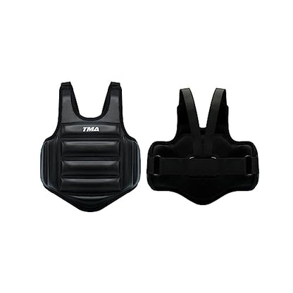 TMA Kids Boxing Belly Pad Chest Guard MMA Body Protector Martial Arts Rib Shield Armour Taekwondo Training (10 to 15 Year Old)