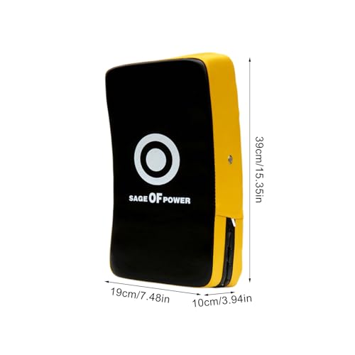 Curved Strike Pad - Professional Boxing Arm Pad, Secure Training Pads, Multi Function Martial Arts Target | Karate Kickboxing MMA Fitness for Karate Kickboxing MMA Fitness - color: yellow