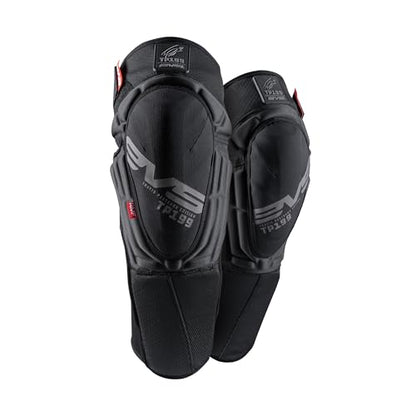EVS TP199 Travis Pastrana, Moto Knee/Shin Guard, Reactive Memory Foam | CE Level 2 knee protection w/ RMF impact foam, breathable air mesh, stabilizer sleeve, silicone grippers, polyflex shin guard - color: Blackout, size: Large-X-Large