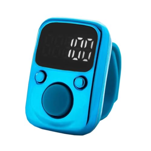 Clicker Counter Portable Hand Finger Counting Clicker | Smart for Family Friends Home Young People Elderly Office Daily Wear - color: Blue