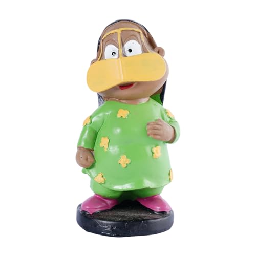 Ramadan Muslim Women Figurines Cartoon Resin Tabletop Decor Colorful Traditional Dress Shelf Standing Eid Mubarak Islamic Home Decoration, Green - color: Green