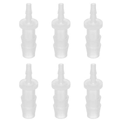 PATIKIL Hose Barb Reducer, 6 Pcs 5/16" to 1/8" Hose ID Connectors Joint Plastic Pipe Fitting Splicer Mender Union Adapter for Air Water Fuel Gas Aquarium, White - size: 5/16" to 1/8"