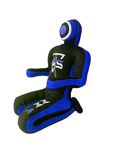 PGS Grappling Dummy for Wrestling Brazilian Jiu Jitus MMA Punching Bag Judo Karate Practice Martial Arts Training Boxing Self Defense Dummy – UNFILLED - color: Black Blue, size: 6FT (70 Inches)