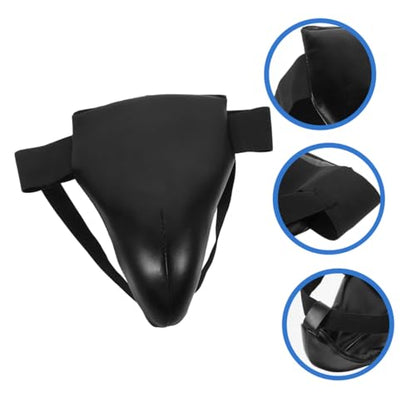 ibasenice Professional Groin Protector for Men, Comfortable Black L Size Crotch Guard for Boxing Muay Thai Taekwondo MMA Martial Arts Training