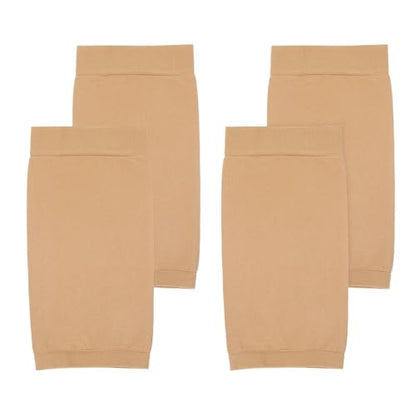 2 Pairs Tattoo Cover up Sleeve, Forearm Concealer Support | Tattoo Aftercare UV Protection over Sleeve Elbow Sleeves for Women Men - color: Nude