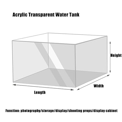 Acrylic Box Transparent Display Box Fish Tank Storage Box Drawer Tray Photography Props Shooting Sink(20x10x30cm/7.9x3.9x11.8in) - size: 20x10x30cm/7.9x3.9x11.8in