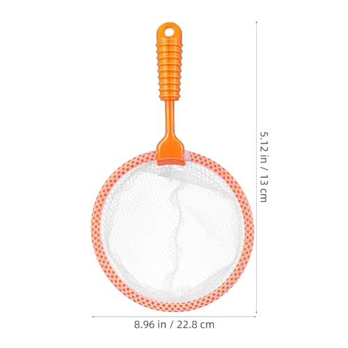 Toddmomy 4Pcs Kids Fishing Net Set, Small Fish Net with Non-Slip Handle, Safe Kids Fish Trap for Aquarium, Pool, Bath & Outdoor Nature Exploration