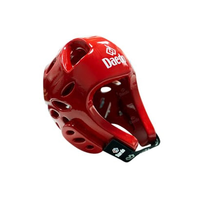 DAEDO WT Recognized Taekwondo Head Guard - Officially Approved, Molded Foam Construction, Blue & Red Variations, Lightweight Protection for Sparring & Competition - color: Red, size: Large